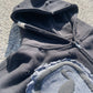 Black “Ancient Souls”-distressed Hoodie