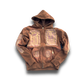 Brown “Ancient Souls”-distressed Zip up Hoodie